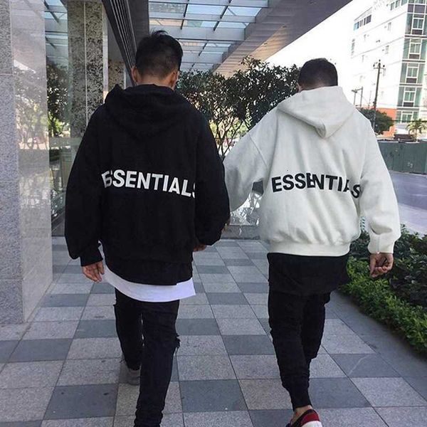 

hoodies hweatshirts men's fashion brand bieber fog double line high street men's and women's plush essentials hoodie, Black