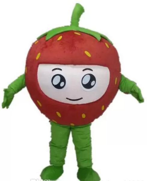 

a strawberry mascot costume with big eyes for to wear, Red;yellow