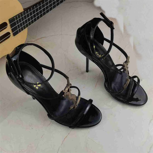 

yslity 2023 fashion yslity designer women's sole heel sandals leather pointed toe high heel dress shoes mid heel shoes yywd, Black