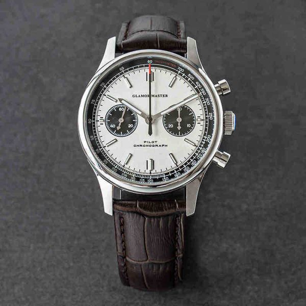 

mechanical mg pilot chronograph fashion watch men air clock force sapphire wristwatches colors st1901 movement bsw2, Slivery;golden