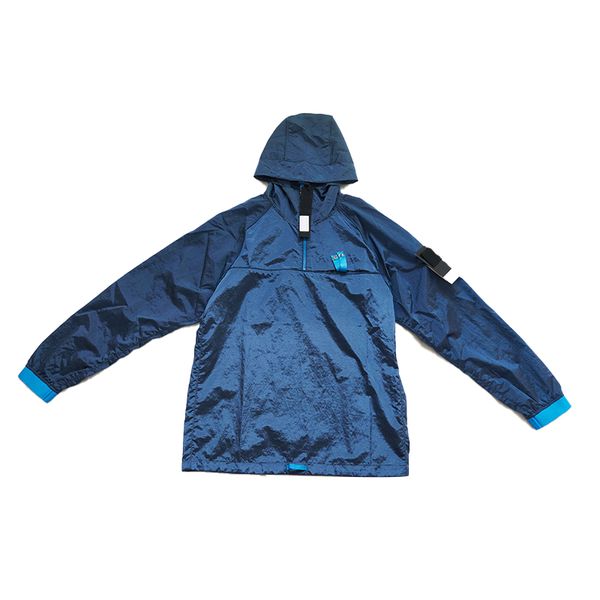 

22fw hooded sweater men's loose classic metal nylon coat couple joker hoodie m-2xl pj026, Black