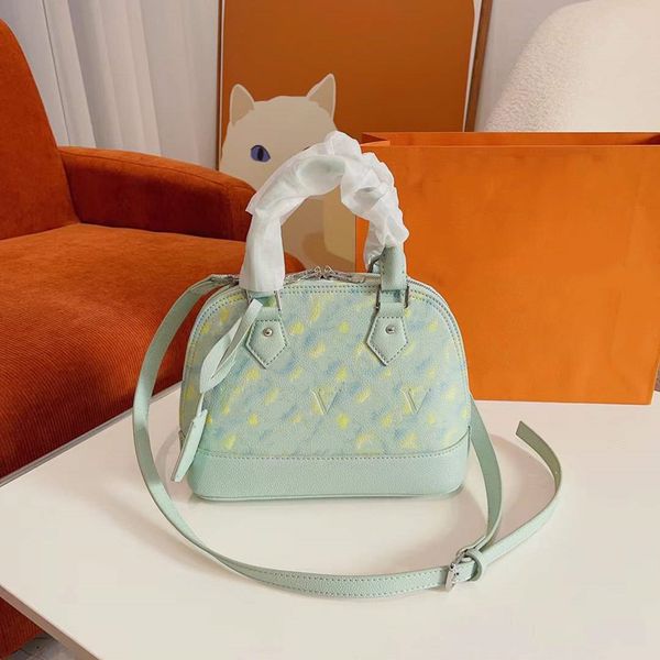

emboss shell bags designer bags luxury crossbody shoulder tote bag lady floral handbags woman handbag flowers purses gradient color letters