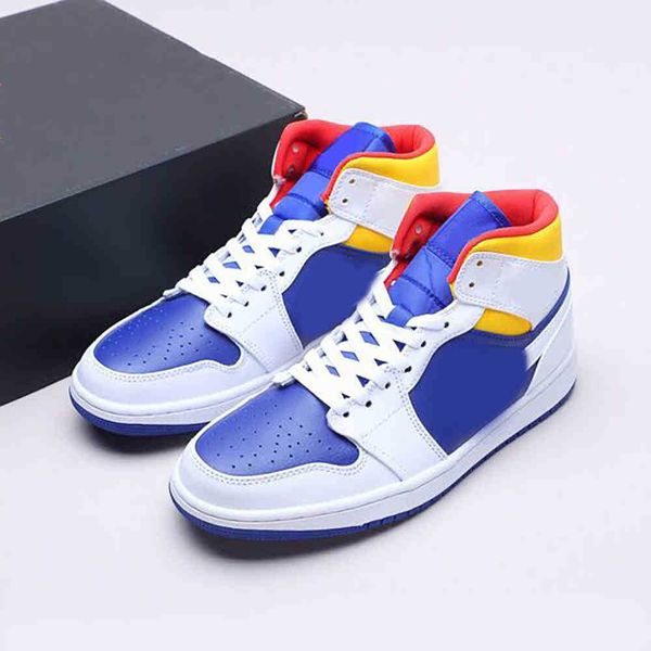

2021 jumpman women's basketball shoes men's 1 s blue/yellow outdoor sports, Black