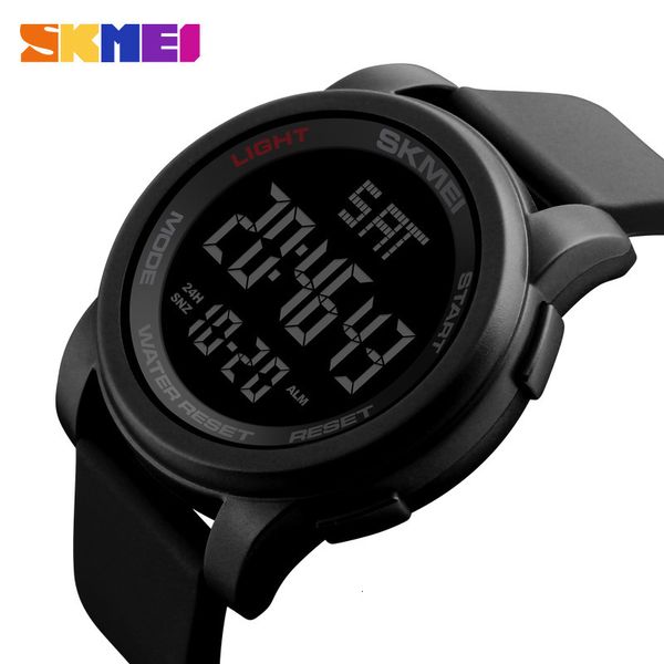 

wristwatches skmei luxury sport watch men alarm clock 5bar waterproof es multifunction digital reloj hombre 1257 221129, Slivery;brown