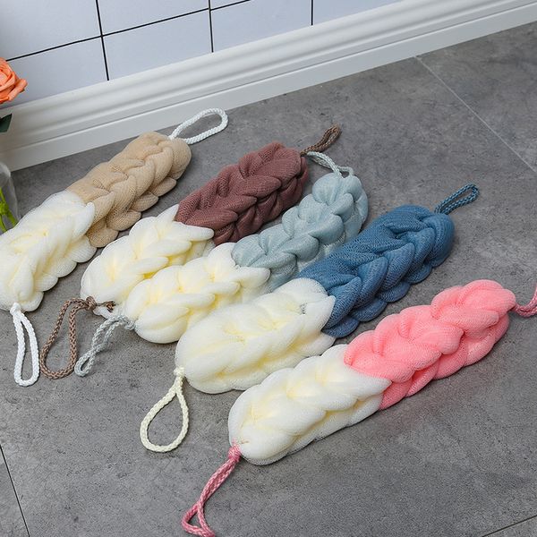 

bath tools accessories skin scrubber long sponge body scrub shower washcloth bast wisp flower mesh exfoliate strap bubble massage brush 2211