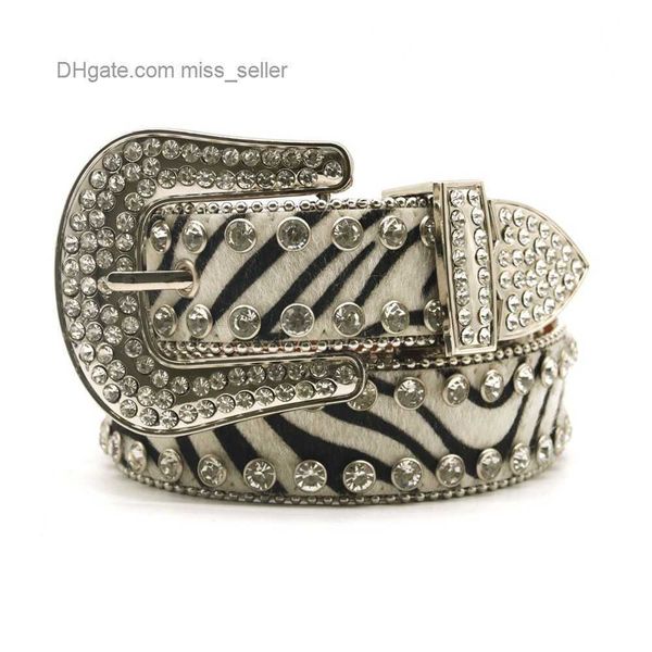 

2022 designer belt bb simon rhinestone belt waist seal gun color glass bright beads diamond inlaid personality hip hop punk fashion style, Black;brown