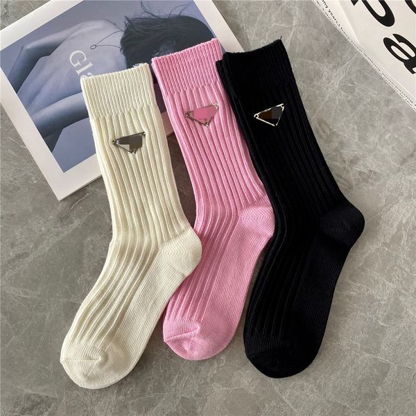 

designer socks men's and women's triangulars coarse knit all the luxury pile in the tube, Black