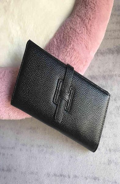 

wallet 2021 women039s style hand holding mobile phone bag leather h buckle long2174711, Red;black