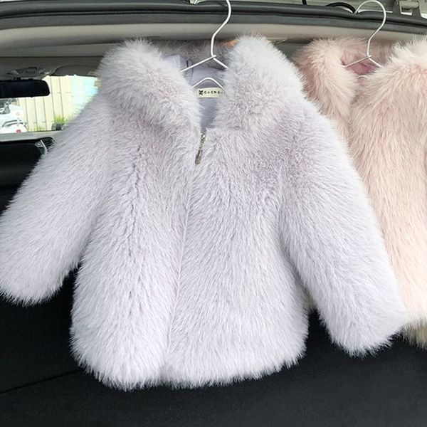 

down coat baby boys and girls winter toddler elegant thick warm outerwear children's clothing hooded solid faux fur jacket c83 221128, Blue;gray
