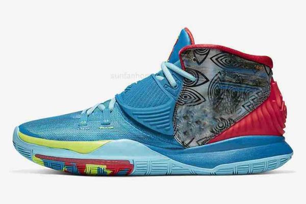 

mens kyrie 6 blue red oreo kyries lrving vi sports shoes size 7-12283b