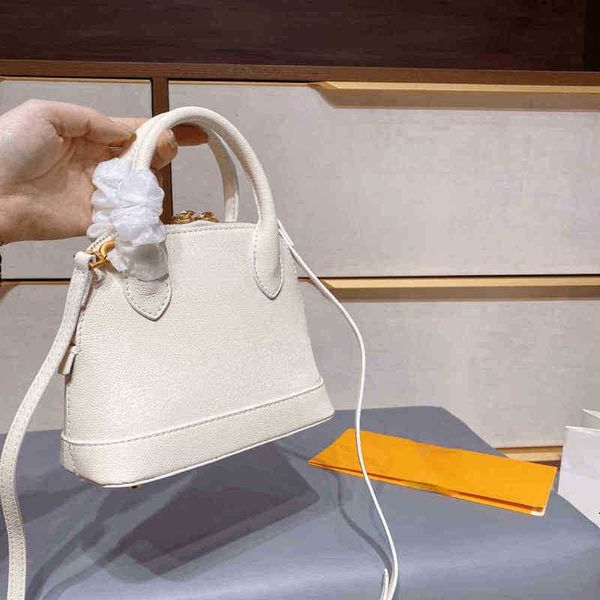 

shoulder bags women handbag female white leather fashion tote shell package 211116