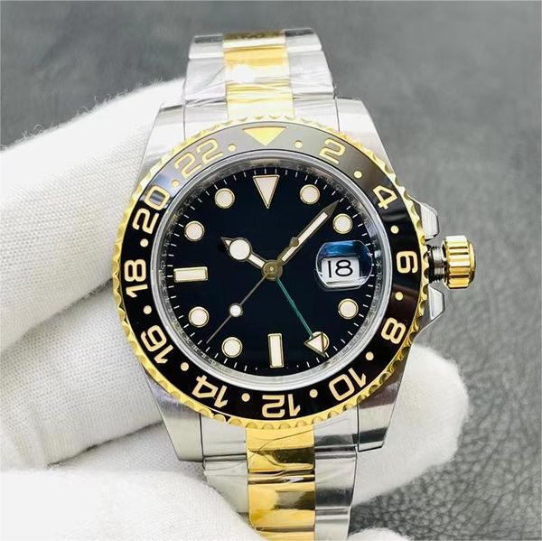 

gmt watch men man watchs movement watches pepsi bamford diamond yellow gold oyster perpetual 42mm black bay james bond diversion safe watchb, Slivery;brown