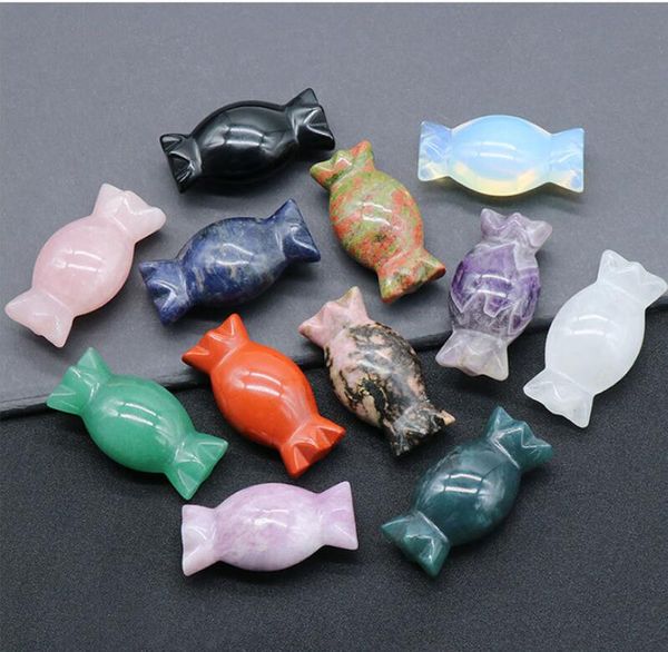 

natural stone sweets ornaments amethyst rose quartz tiger's eye agate crystal gemstone reiki home decoration, Black