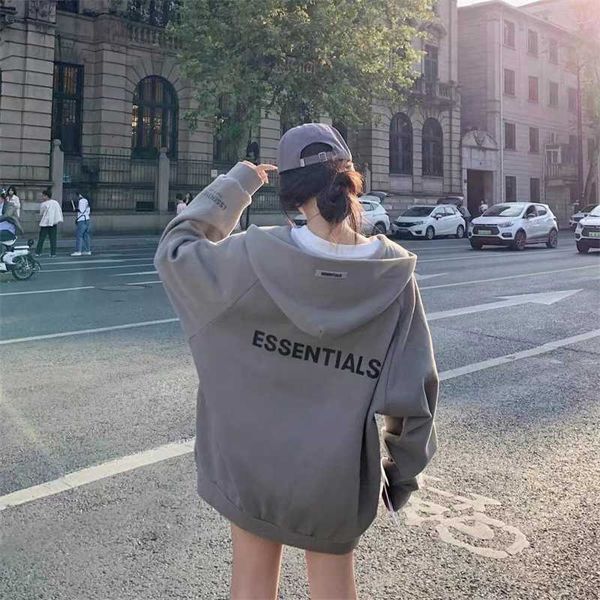 

hoodies hweatshirts fog american essential coat zipper hooded sweater men and women's cardigan loose fashion autumn winter, Black