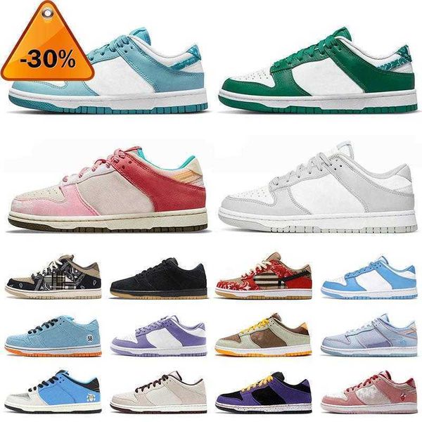 

mens womens sb dunks low running shoes 2022 ceramic acg terra fog black fog cool grey green paisley suede strawberry milk winter