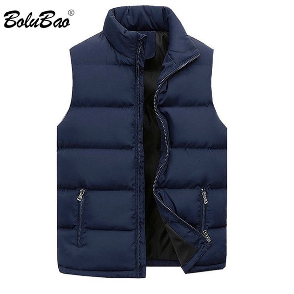 

men's vests bolubao mens jacket men autumn warm sleeveless jackets male winter casual waistcoat 221129, Black;white