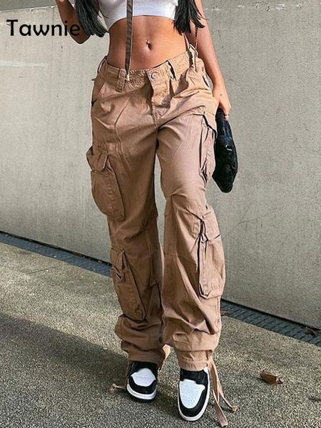 

womens pants capris tawnie y2k cargo baggy autumn streetwear fairycore oversized trousers vintage casual loose sweatpants 221129, Black;white