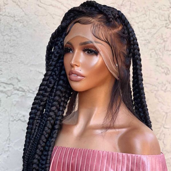 

headwear accessories bone straight human for black women peruvian hair front braided 360 hd lace frontal wigs