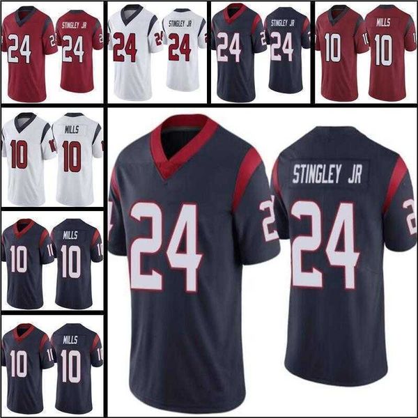 

football jersey houston''texans''nfl''24 derek stingley 59 kenyon green, Black;red