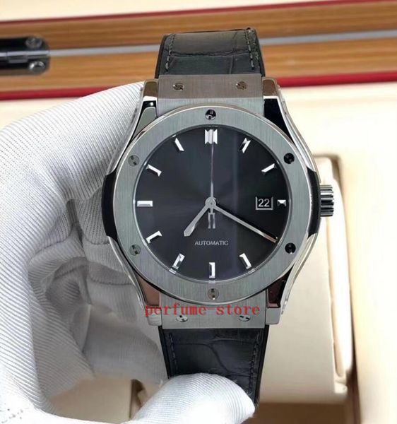 

luxury wristwatch 42mm classic fusion blue 18k automatic watch, Slivery;brown