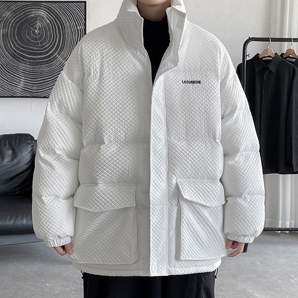 

mens down parkas winter men padded jacket street oversized cotton hip hop fashion thick warm coat outwear windproof 221129, Black