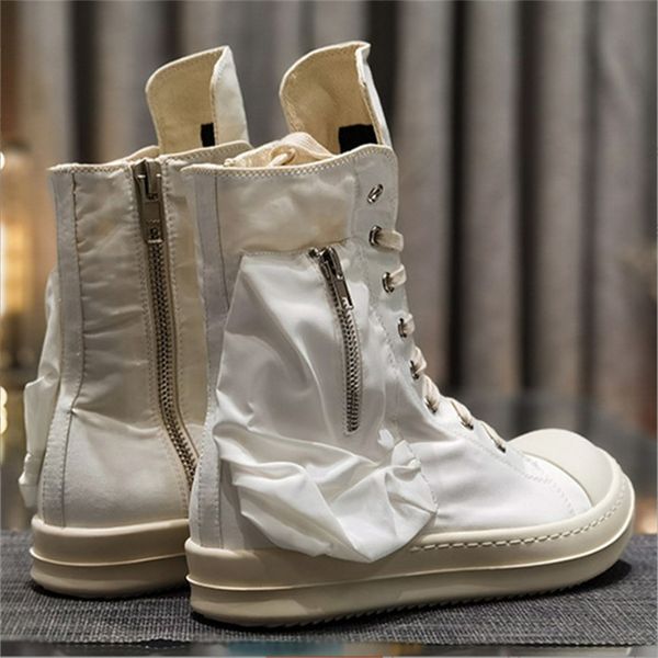 

designer boots sneaker rick strobe hexa sneaks shoes nylon canvas owens woven lace-up high-casual shoe sneakers strobe cargobasket in size 3, Black