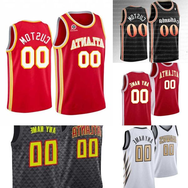 

basketball jersey men women youth atlanta''hawks''custom 27 vit krejci dejounte 5 murray john 20 collins trae 11 young b, Black;red