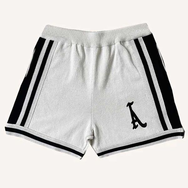 

men's shorts ask askyurself embroidered letter knit sweater shorts men women black apricot shorts t221129 t221129, White;black