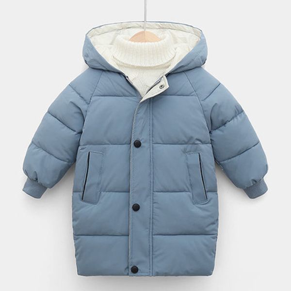 

down coat kids coats baby boys jackets fashion warm girls hooded snowsuit for 3-10y teen children thick long outerwear kids winter clothes 2, Blue;gray