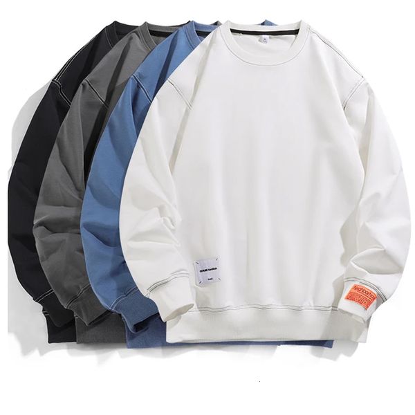 

men's hoodies sweatshirts fashion men's hoodies autumn o neck male casual hoodies sweatshirts causl men's solid color basic, Black