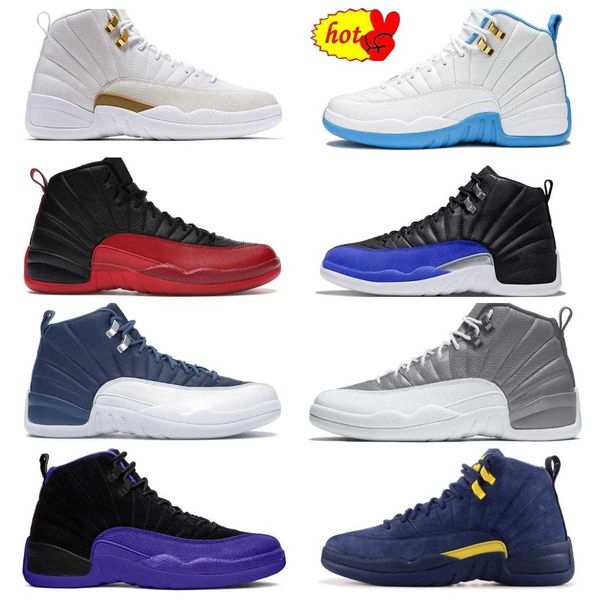 

basketball running shoes basketball shoes jumpman 12 12s mens basketball shoes twist ovo white fiba hyper royal university blue gold the, Black