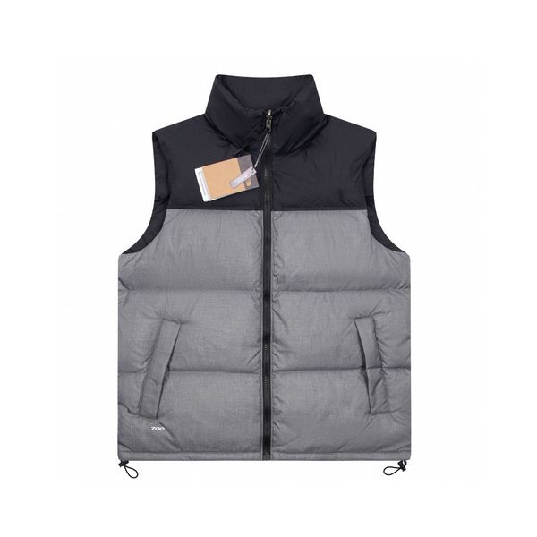 

fashion plaid vests down jacket vest keep warm mens stylist winter jacket men and women thicken outdoor coat size xs-xxl, Black