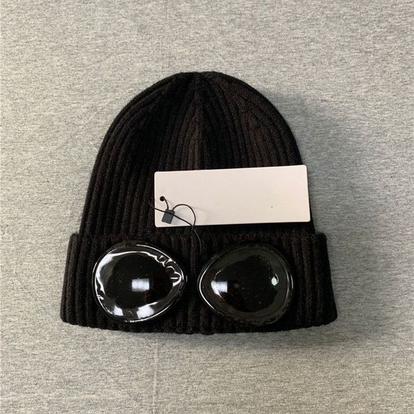

beanie/skull caps two lens glasses goggles beanies men knitted hats skull caps outdoor women uniewinter beanie black grey bonnet gorros joli, Blue;gray