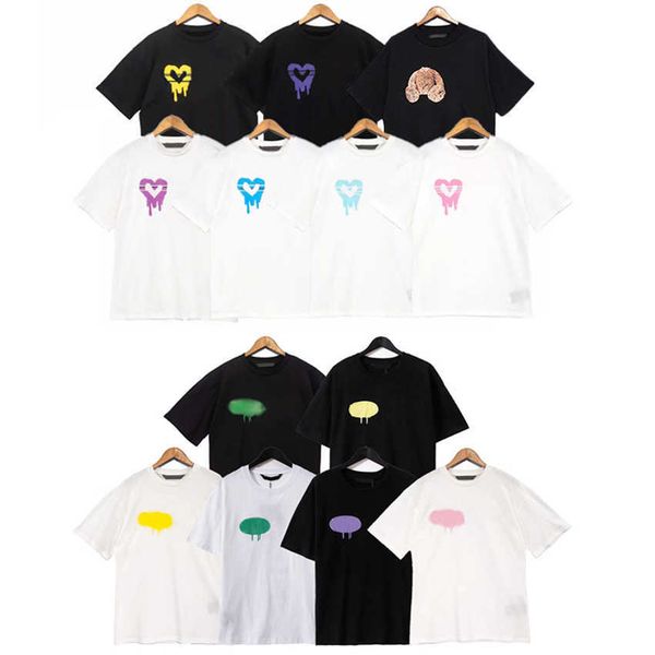 

men's t shirts palm summer designer womens t shirt mens tshirt white black printing t-shirt clothing spray letter short sleeve spring m
