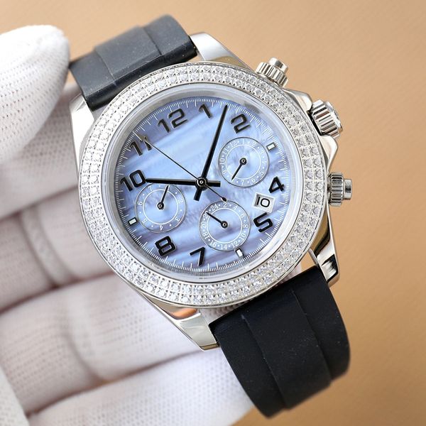 

watch automatic mechanical 40mm diamond watches men wristwatch stainless steel waterproof business wristwatches montre de luxe, Slivery;brown
