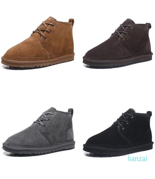 

new men women winter wool shoe neumel suede shoes men039s classic boots newm series straps casual warm mini boot g chestnut siz5090575, Black