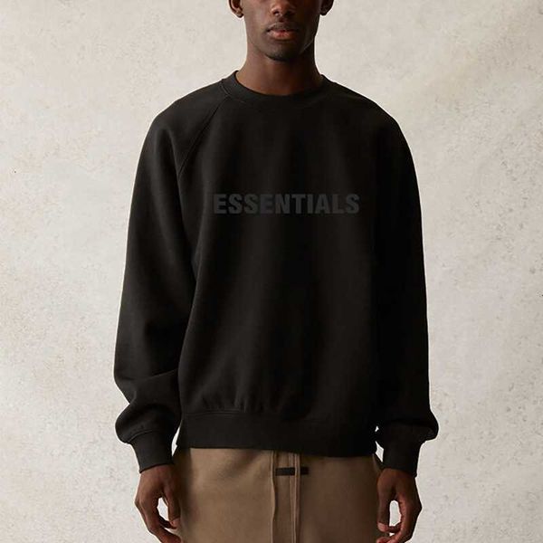 

hoodies hweatshirts autumn and winter 2022 new essentials sweater round neck hatless fashion brand loose fog high street plush male, Black
