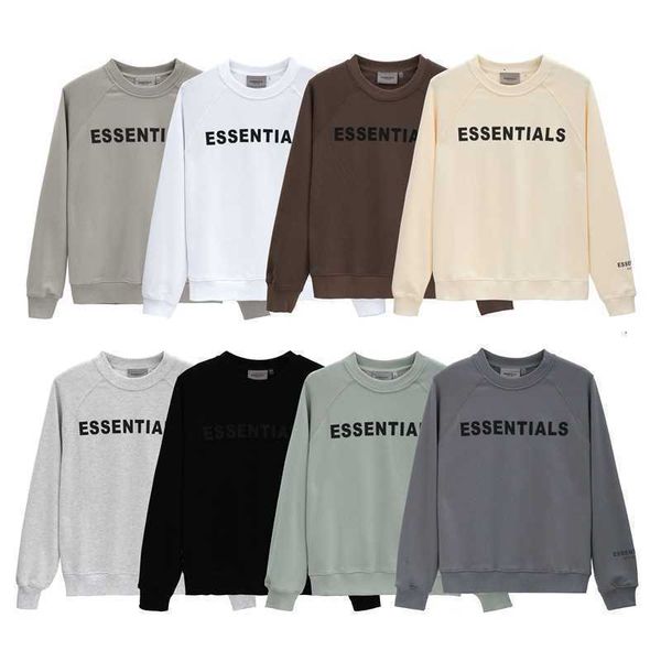 

hoodies sweatshirts 20ss autumn and winter fog double thread essentials front letter tide br men's women's loose high street long, Black
