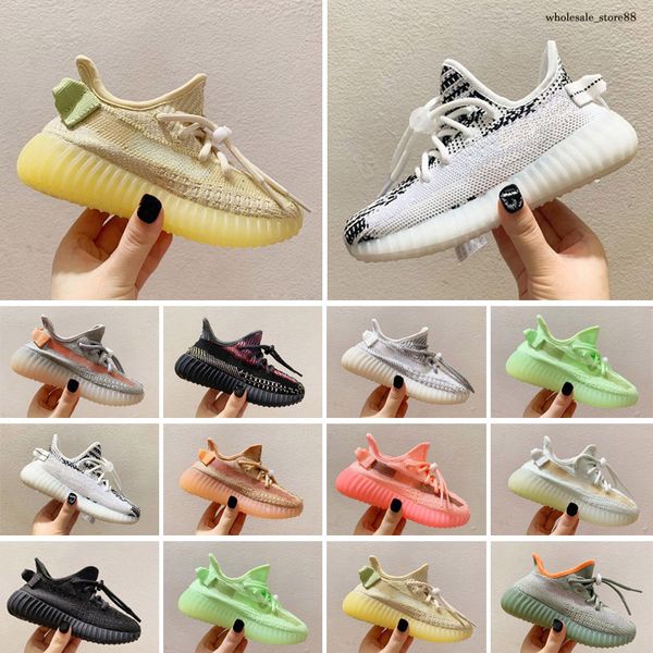 

kids running v2 shoes boys and girls yellow core black white children sports trainers sneakers baby for birthday gift