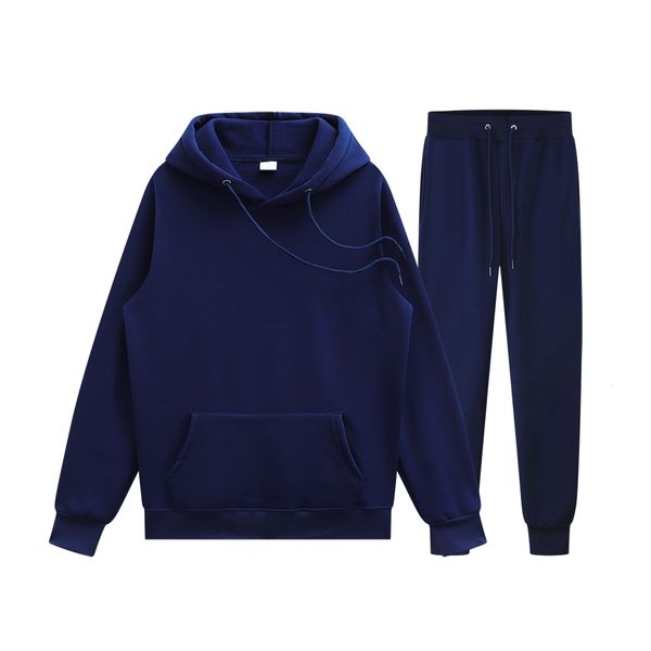 

men's tracksuits sweater hoodie fleece winter long sleeve pants sportswear suit clothes two piece jogging jumper 221129, Gray