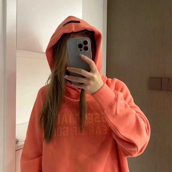

hoodies hweatshirts fog essentials season 8 thick cut three-dimensional flocking hooded plush sweater for young couples, Black
