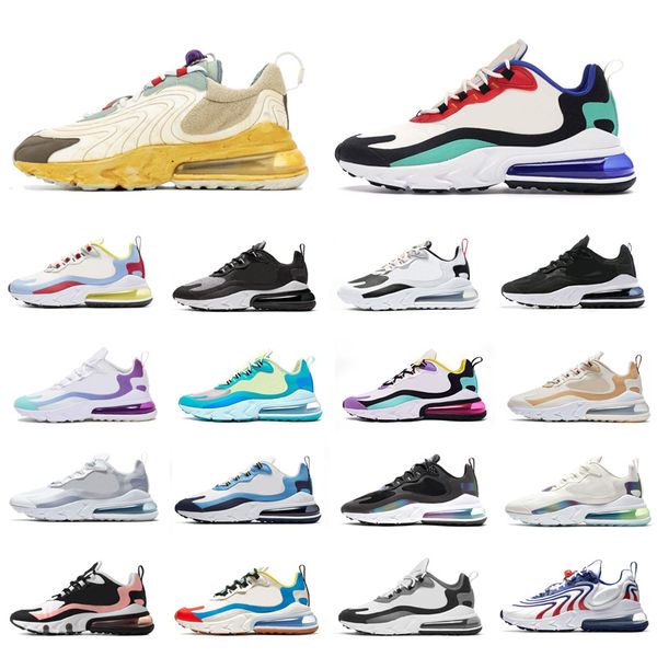 

27c react men running shoes triple black white bauhaus pure platinum infrared summit jogging mens trainers zapatos women sneakers