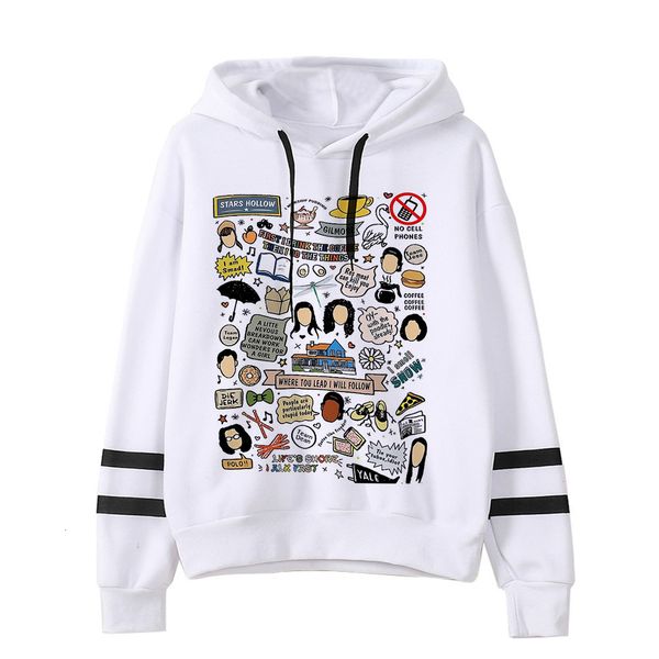 

women's hoodies sweatshirts gilmore girls funny fashion women kawaii winter warm cute cartoon graphic hoody female 90s 221128, Black