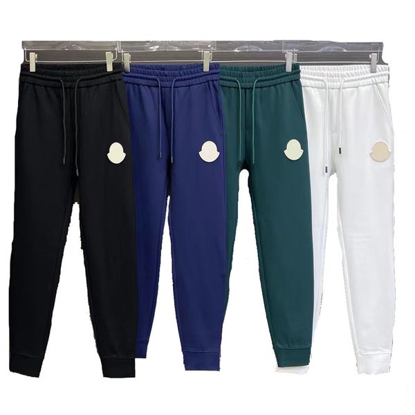 

2022 new pant men women cotton relaxed full length pants couple joggers trouser sports pants sportwear geometric printed jogger black white