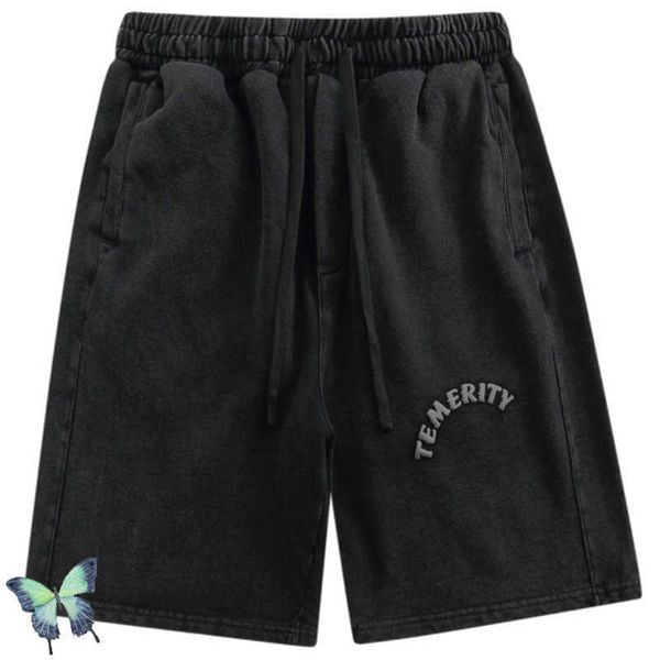 

men's shorts retro washed old shorts men's foam letters loose straight sports short pants t221129 t221129, White;black