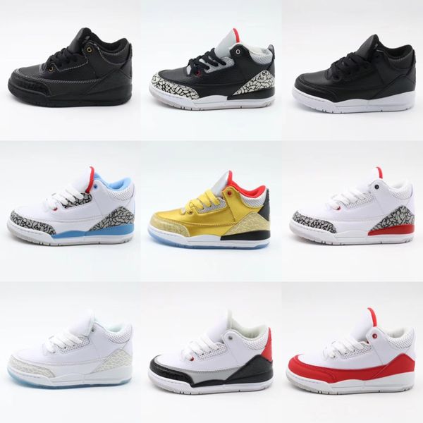 

designer kids basketball shoes j3 children black gym red chicago blue outdoor sports shoe 3s youth boys girls sneakers infants toddler sneak