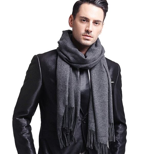 

scarves elegant gray mens scarf winter faux cashmere male black navy s classic plaid for men red women tippet 221129, Blue;gray
