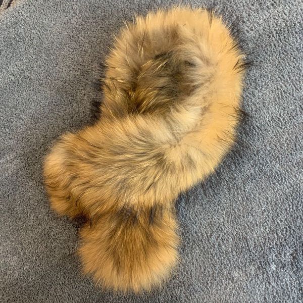 

scarves 100%real raccoon fur collar womens natural gray shawl collar scraves detachable 221129, Blue;gray