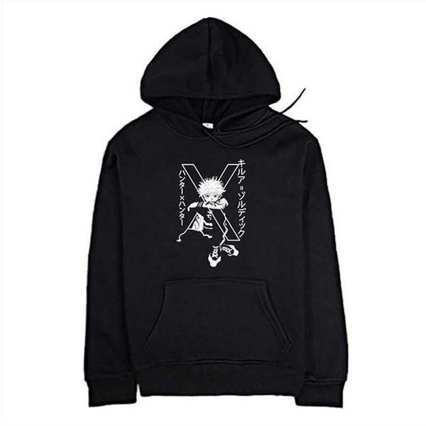 

men's hoodies sweatshirts japanese anime hooded bodysuit full-time hunter x hunter, Black