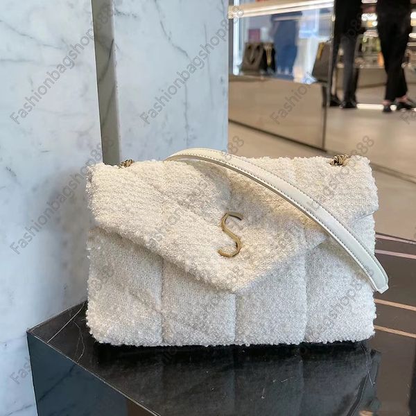 

loulou puffer mini quilted cloud bag pillow bag gold logo tweed chain shoulder bags messenger bagss